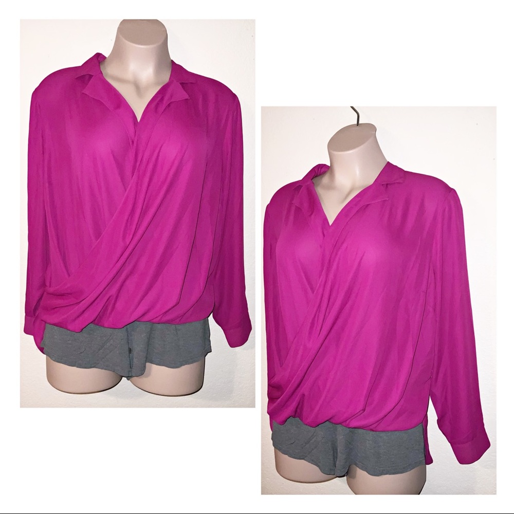 PLUS Cross Wrap Blouse